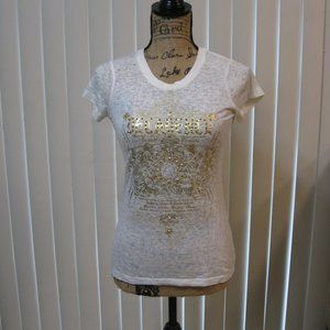 NWOT Express white graphic tee t shirt top XS extra small